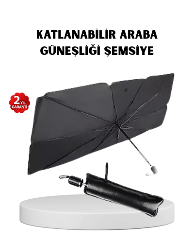 Katlanabilir Ön Cam Güneşliği Şemsiye – Her Araca Uygun Isı ve Işık Koruması