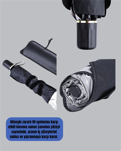 Katlanabilir Oto Güneşlik - 125x65 cm