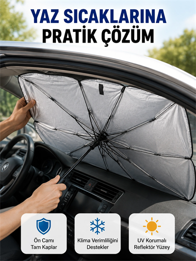Katlanabilir Oto Güneşlik – UV Koruma ve Isı Yalıtımı Yeni Nesil