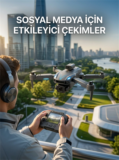 Katlanabilir Profesyonel Görünümlü Kamera Drone