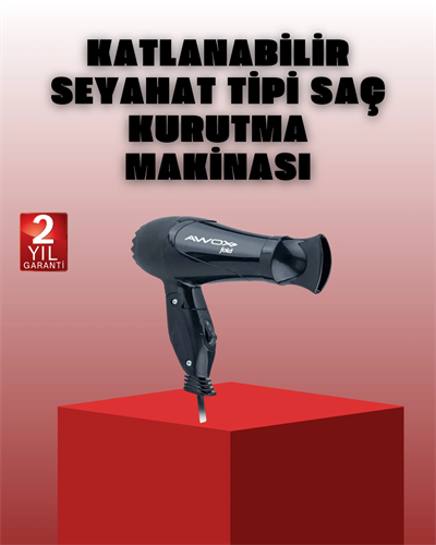 Katlanabilir Saç Kurutma Makinesi Seyahat Tipi Taşınabilir Tasarım