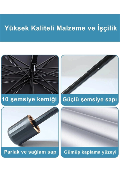 Katlanabilir Şemsiyeli Araç Ön Cam Güneşliği UV Korumalı Isı Yansıtıcı Tüm Araçlara Uygun