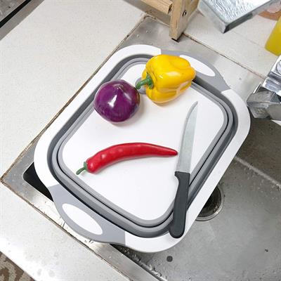 Katlanabilir Süzgeçli Kesme Tahtası ve Badya (3936)