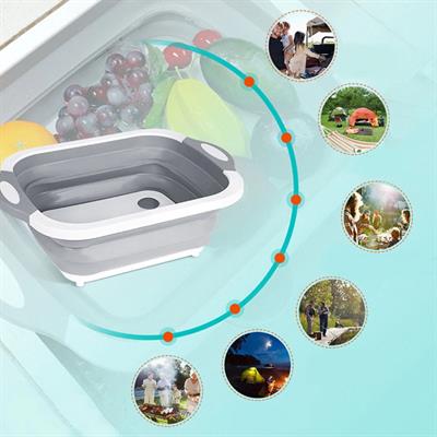 Katlanabilir Süzgeçli Kesme Tahtası ve Badya (3936)