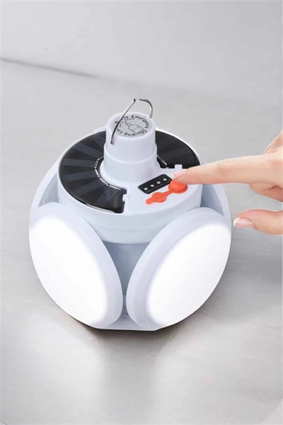 Katlanabilir Taşınabilir Kamp Lambası Işıldak Beyaz Işık Güneş Enerjili Solar Aydınlatma