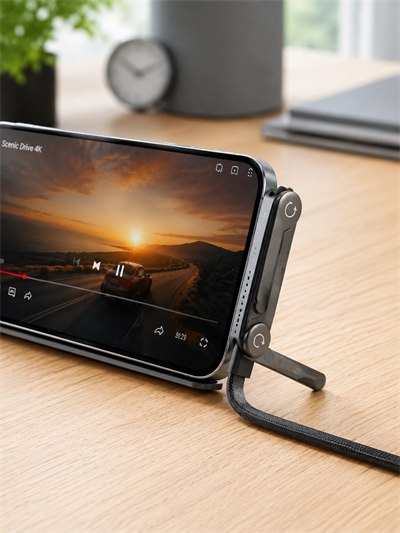 Katlanabilir Telefon Standlı 240W Type-C Hızlı Şarj Kablosu