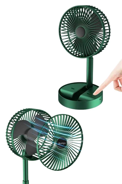 Katlanabilir Teleskopik Şarjlı Fan Masaüstü Soğutucu Vantilatör
