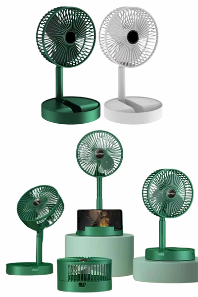 Katlanabilir Teleskopik Şarjlı Fan Masaüstü Soğutucu Vantilatör