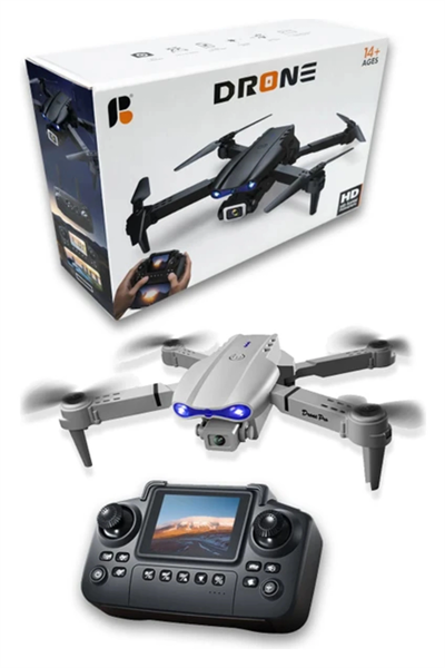Katlanabilir Wifi FPV Kameralı Mini Drone, 720P HD Canlı Görüntü Aktarımı, Gri Renk