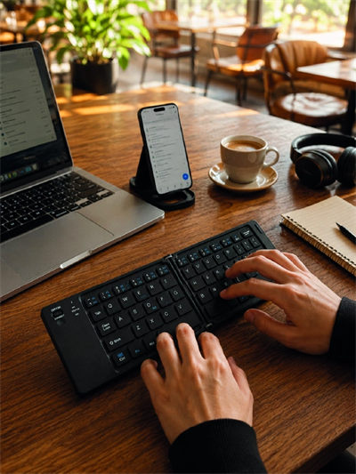 Katlanır Bluetooth Klavye Telefon Tablet Laptop Uyumlu Kablosuz Klavye
