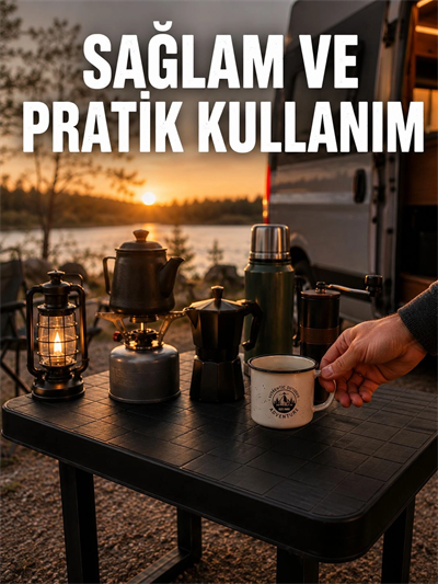 Katlanır Plastik Kamp Masası Hafif Taşınabilir Piknik Masası