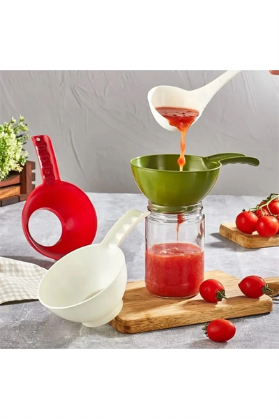 Kavanoz Hunisi - Konserve Reçel Hunisi Geniş Ağızlı - Saplı