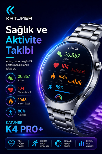 Kavisli Cam Tasarımlı Akıllı Saat AMOLED Ekran Üç Kordonlu Günlük Kullanım Seti