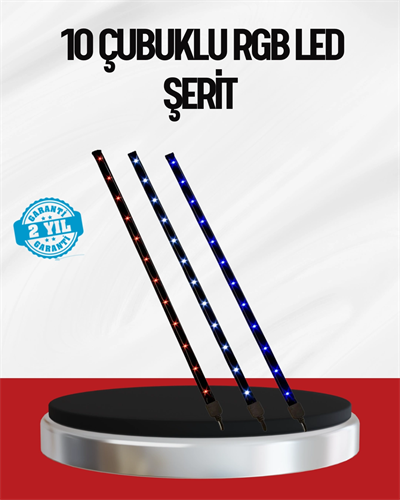 Kayan Yıldız LED Aydınlatma 10 Çubuk Dış Mekan Uyumlu