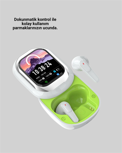 Kayar Kapak Tasarımlı Dokunmatik Ekranlı Kablosuz Bluetooth Kulaklık