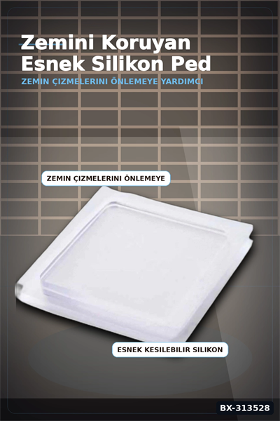 Kaydırmaz Silikon Masa Koltuk Koruyucu Ped 4 Adet Mobilya Beyaz Eşya İçin BX-313528