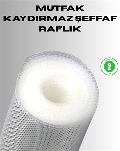 Kaydırmaz şeffaf raflık çekmece örtüsü 45x300 cm