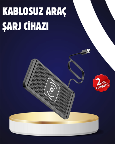Kaymaz Manyetik Kablosuz Şarj Pedi – Araç, Ofis ve Ev Kullanımına Uygun