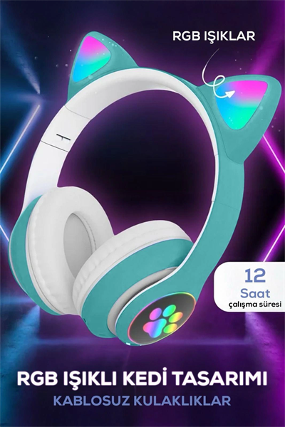 Kedi Figurlu Kulaklık