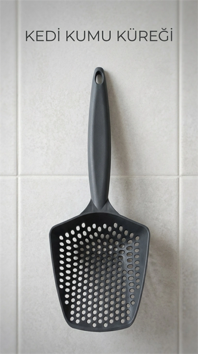 Kedi Kumu Eleme Küreği Odağa Alınmış Kedi Kumu Temizleme Aracı