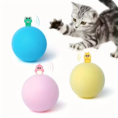 Kedi Otlu 3 Sesli İnteraktif Top Kedi Oyuncağı