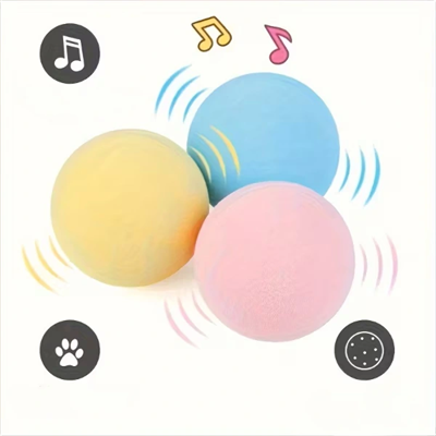Kedi Otlu 3 Sesli İnteraktif Top Kedi Oyuncağı