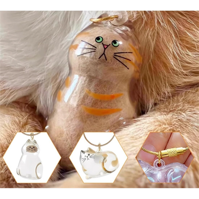Kedi Şeffaf Anı Anahtarlığı - Kedi Figürlü - Karışık Model