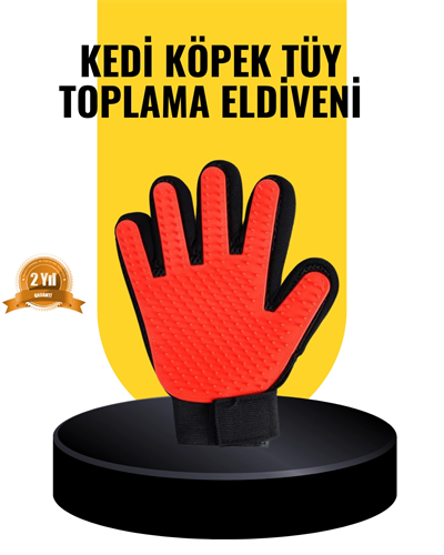 Kedi ve Köpekler İçin Tüy Toplama Eldiveni – Yumuşak Silikonlu Masaj Eldiveni