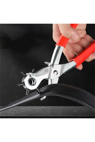 Kemer Delme Makinası Pratik 6 Başlıklı Kemer Delme Aleti Metal Kemer Delme Aparatı