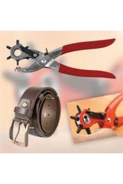 Kemer Delme Ve Perçin Pensesi Ikli Set Deri Plastik Delici