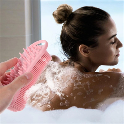 Kendiliğinden Askılı Peeling Ve Masaj Etkili Silikon Banyo Vücut Fırçası Bx40