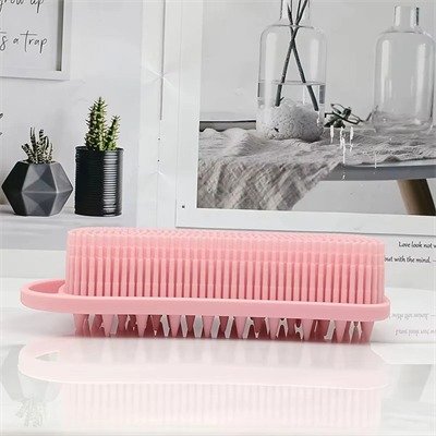 Kendiliğinden Askılı Peeling Ve Masaj Etkili Silikon Banyo Vücut Fırçası Bx40