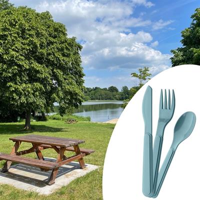 Kendiliğinden Kutulu Hijjenik Plastik Piknik Tipi Çatal Kaşık Bıçak Seti (3936)