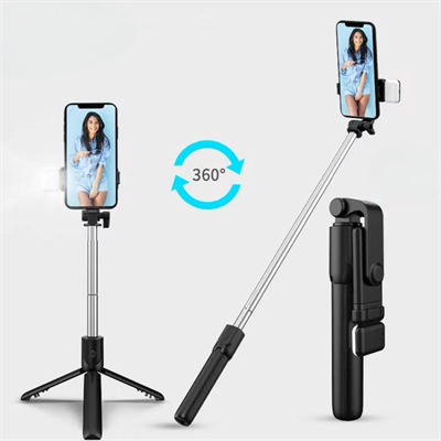 Kendiliğinden Led Işıklı Kumandalı Uzayabilen Selfie Çubuğu,masa Üstü Tripod Bx40