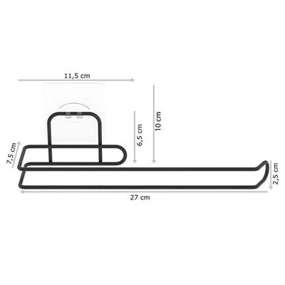 Kendiliğinden Yapışkanlı Krom Paslanmaz Metal Havlu Kağıtlık Aparatı (3936)