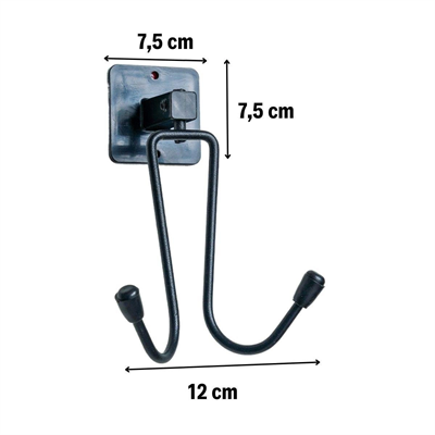 Kendiliğinden Yapışkanlı Siyah Paslanmaz Metal Bornoz Ve Havlu Askılığı Bx40
