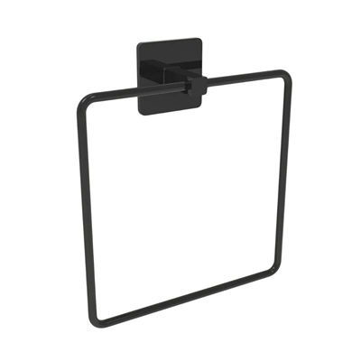 Kendiliğinden Yapışkanlı Siyah Paslanmaz Metal Kare Havluluk Bx40