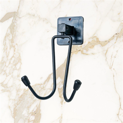 Kendiliğinden Yapışkanlı Siyah Paslanmaz Metal Bornoz Ve Havlu Askılığı Bx40