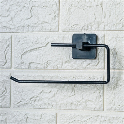 Kendiliğinden Yapışkanlı Siyah Paslanmaz Metal Rulo Havluluk Aparat Bx40