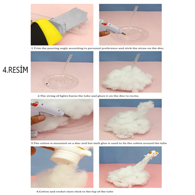 Kendin Yap Uçan Astronot Tasarımlı Gece Lambası