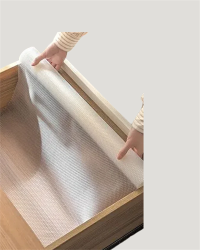 Kesilebilir şeffaf raflık çekmece kaplaması mutfak için