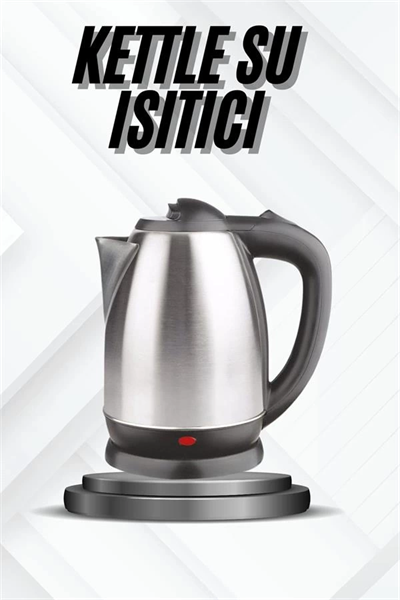Kettle Su Isıtıcı C F Priz Uyumlu 220 - 240 V Paslanmaz Çelik Kablolu
