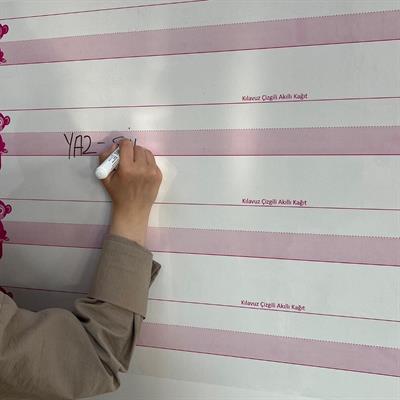 Kılavuz Çizgili Akıllı Kağıt Yazı Tahtası Duvarda İz Bırakmaz Statik Yeni Müfredata Uygun 100x56cm (3936)