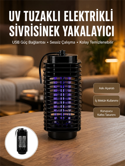 Kimyasal İçermeyen UV Işıklı Böcek ve Sivrisinek Kapanı – Güvenli Kullanım Yeni Nesil