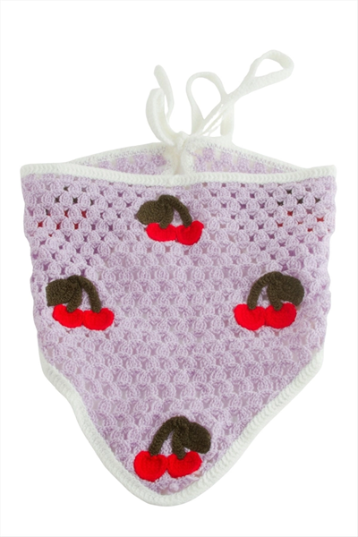 Kiraz Örme Bohem Bandana