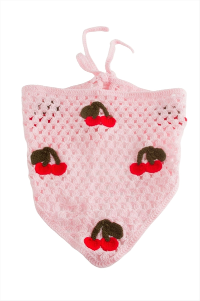Kiraz Örme Bohem Bandana