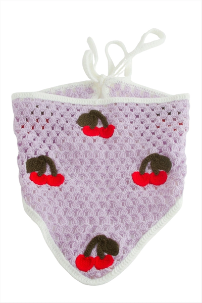 Kiraz Örme Bohem Bandana