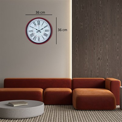 Kırmızı 36 Cm Duvar Saati