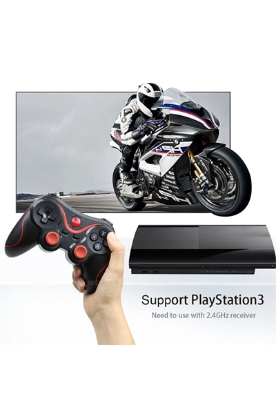 Kırmızı Bluetooth bağlantılı gamepad, PC uyumlu, telefona takılabilir oyun kolu - Elektronik
