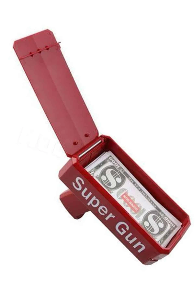 Kırmızı Çocuklara Özel Para Fırlatma Makinesi Para Saçma Tabancası